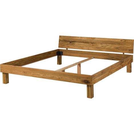Bett Wildeiche 180x200x70 natur geölt TomMe 105Massivmoebel24 (1/4)
