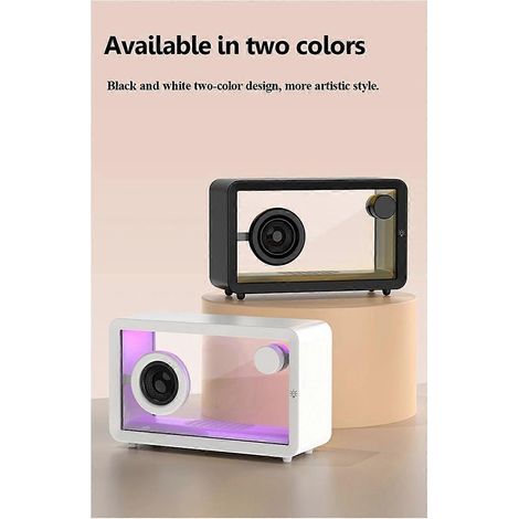 -M8 Lampe RGB multicolore Haut-parleurs Bluetooth en verre transparent A (1/5)