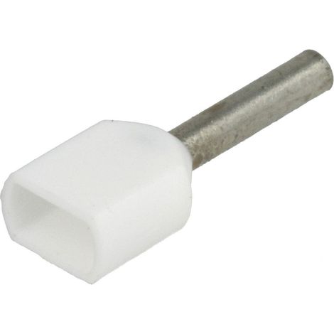 KLAUKE 8698 TAPÓN DOBLE CABLE 0,5 MM 8 MM PARCIALMENTE AISLADO BLANCO 1000 PZA(S)