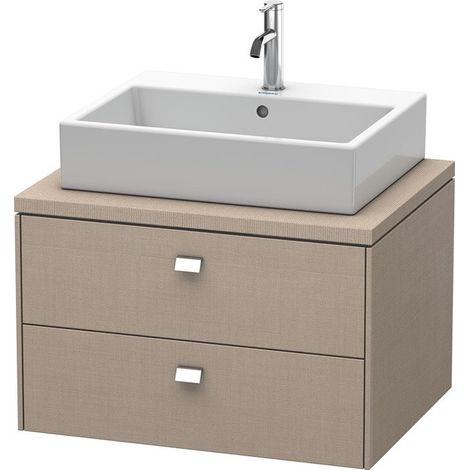 BRIOSO mobile consolle basso con maniglia cromata 442x720x550mm lino