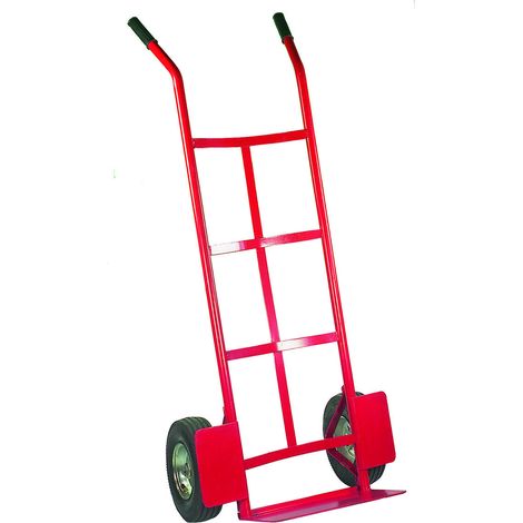 TEC HIT 175216 - Diable Manutention - 2 Roues gonflables avec Protection Bavette - 250 kg - Rouge (1/3)
