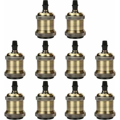 LED-Beleuchtung im Vintage-Industrie-Look, E27-Fassung, Edison-Fassung, Retro-Sockel, Pendelleuchtenadapter, Metalloptik, DIY-Lampenzubehör, Bronze (1/5)