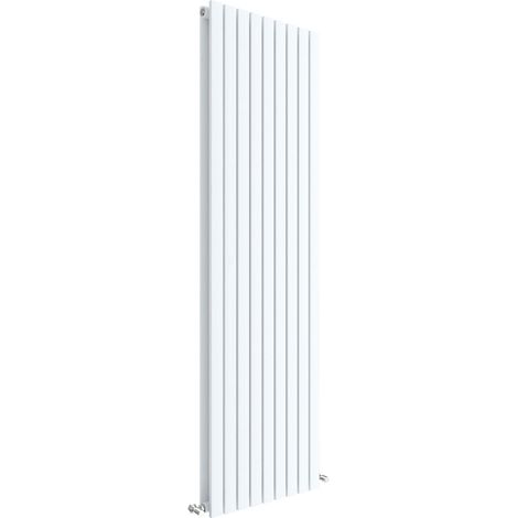 Hudson Reed Sloane Double Designer Vertical Radiator 1800mm H x 528mm W - Satin White (1/6)