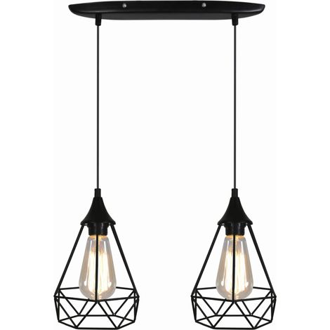 Lampada a sospensione Candellux Graf nera 2xE27 115cm (1/2)