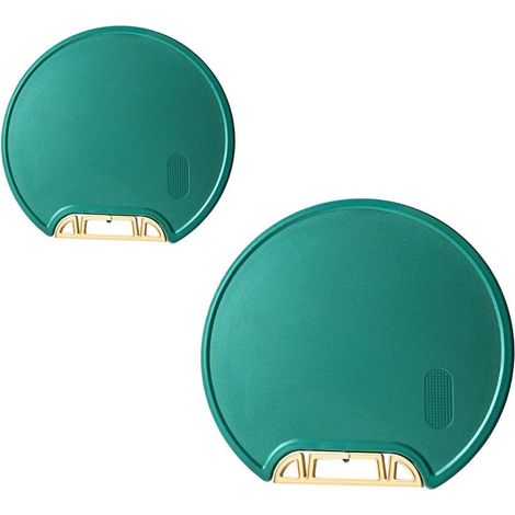 Planche à découper ronde en plastique vert pour la cuisine, outil de découpe alimentaire ménager de 31 cm (1/5)
