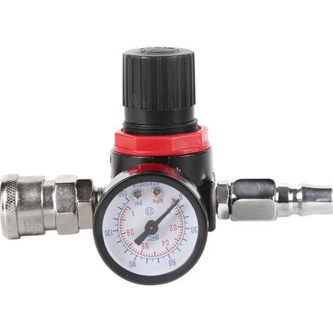1/4"-Luftdruckregler-Manometer-Steuerventil für Kompressor, Spritzpistole (1/5)