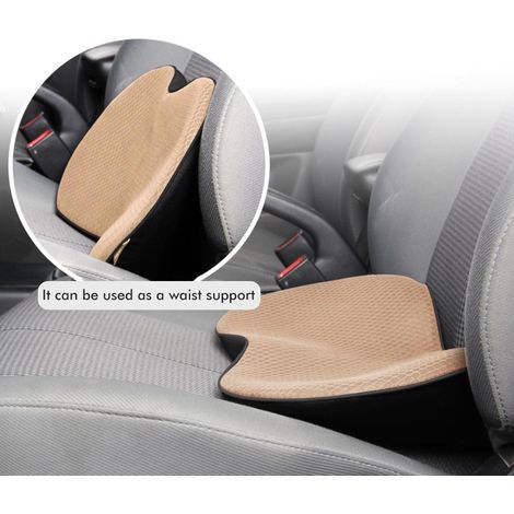 Oreiller rehausseur auto conducteur en mousse mémoire espace 440x240x95mm soulage dos & amp confort visibilité tout climat (1/5)