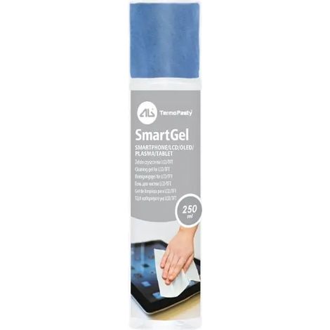 SmartGel 250 ml con microfibra - gel detergente per schermi senza aloni e senza alcol (1/2)