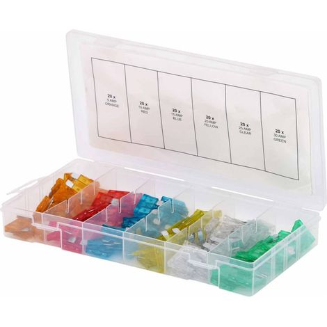 KS Tools 970.0250 Assortimento Fusibili Per Autoveicoli, 120 pz (1/4)