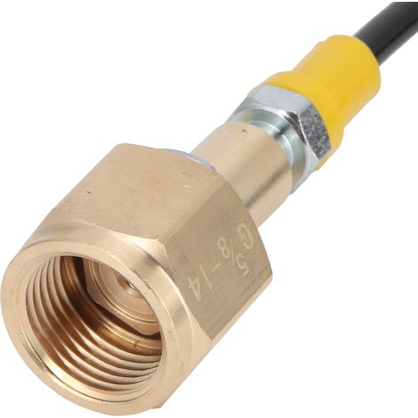 Adaptateur universel pour tuyau externe CO2 G5/8-14, tuyau noir soda de 1,5 m, adaptateur pour recharge de bouteille de CO2 (1/5)