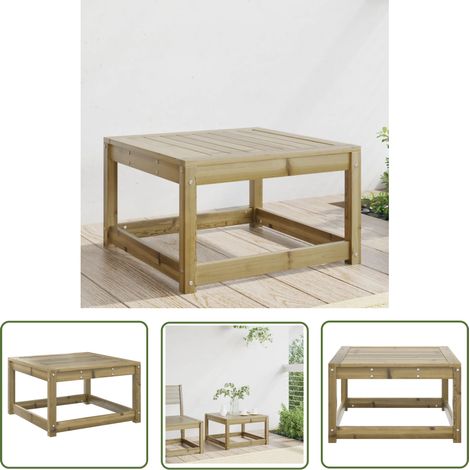 The Living Store Repose-pied de jardin bois de pin imprégné - Canapé De Jardin - Mobilier De Jardin - Chaise Longue - Pouf Extérieur - Meubles De Jardin (1/5)