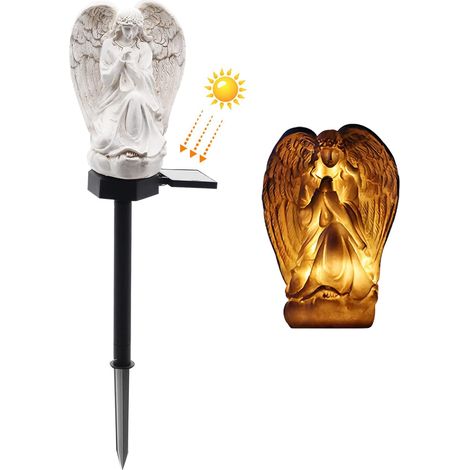 Ange lumineux solaire d'extérieur pour cimetière, ange lumineux LED étanche, ange lumineux solaire pour jardin, balcon, cour, cadeau commémoratif-AquaForge (1/5)