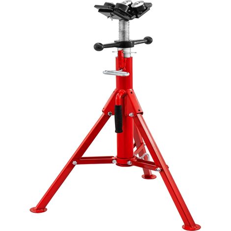 Support de Tuyau Douille avec tête en V de 71 cm à 130,8 cm de type 1107A à transfert à 4 billes et pieds repliables 2 tonnes Hauteur ajustable (1/5)