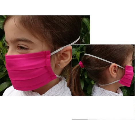 Mascherina Igienica Protettiva Riutilizzabile 'Bam Fucsia 3 Pezzi 18 x 7 cm