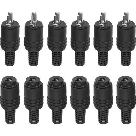 12 Pièces Connecteurs de Haut-Parleur DIN 2 Broches avec Bornes à Vis, fiches/prises haut-parleur DIN mâle/femelle, 2 Broches DIN Fiche Parleur, 2 Broches DIN Haut-Parleur fiche, pour Systèmes Audio \ (1/5)