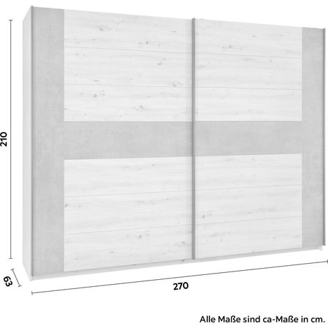 Mömax Schwebetürenschrank Chanton Eichefarben ca. 270x210x63cm (1/5)