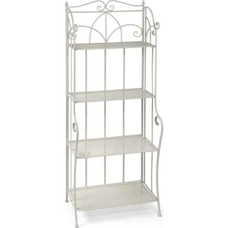Set 2 scaffali in metallo angolare pieghevoli con 4 ripiani cm 60x28x166h