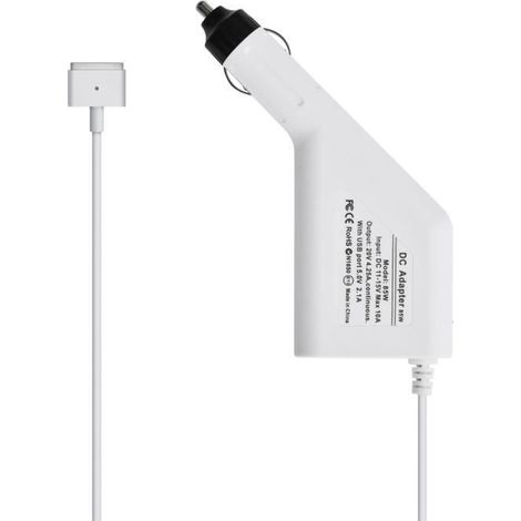 iProtect Chargeur voiture universel 85W pour Apple MacBook avec MagSafe - Blanc (1/3)