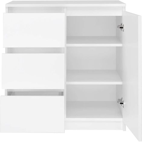 Cassettiera, bianca, 200 x 75 x 40 cm (1/2)