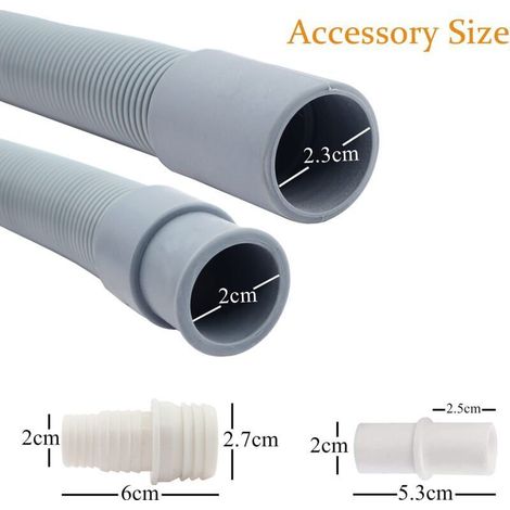 3 Meter Tuyau de Vidange Universel, pour machine à laver, Tuyau D'évacuation D'eau,pour Lave-linge et Lave-vaisselle (3M) (1/3)