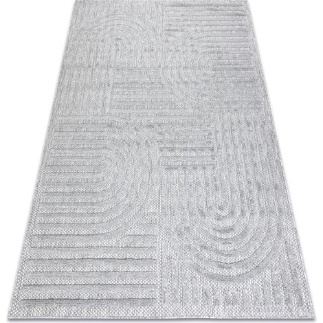 Teppich SANTO SISAL 0989 geometrisch grau grey 120x170 cm