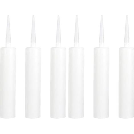 Lot de 6 tubes vides en silicone pour calfeutrage, outils de construction, tuiles rechargeables et réutilisables (1/5)