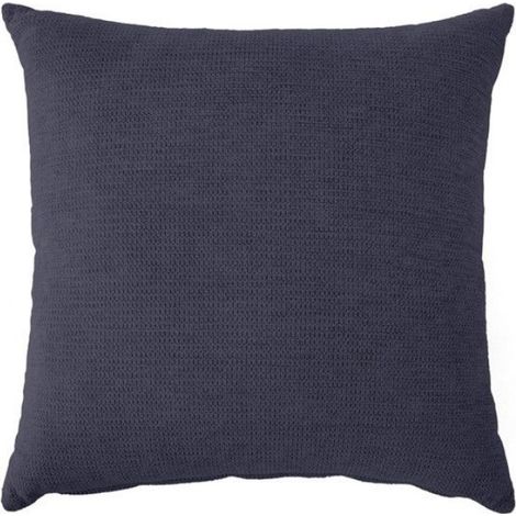 Polette - coussin - en tissu texturé - 60x60 cm - Bleu marine (1/4)