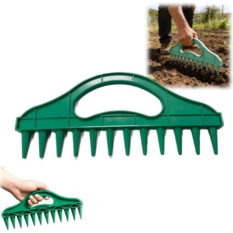 Semina da giardino a 2 pezzi e 12 fori, con punte di semina a spaziatura fissa, divisore per semi piccoli e attrezzo manuale per contenitori e vasi. (1/5)