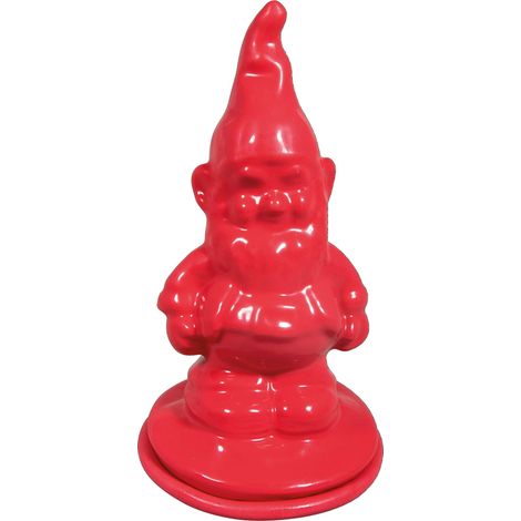 Moule forme Nain de jardin, 1 pce., latex rouge, 6X12,5cm, réutilisable, forme pleine, art créatif pour le coulage de béton, résine, cire, savon, Blanc. (1/5)