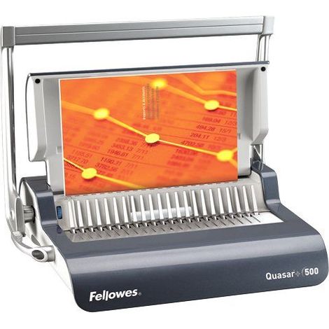 Encuadernadora de canutillo manual Fellowes Quasar Plus 500 5627701 Peine de 500 hojas 50mm A4 (1/5)