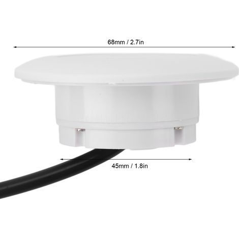 Ortviai Prise Murale Intégrée pour Bureau avec Ports USB-A et USB-C, Blanc (1/4)