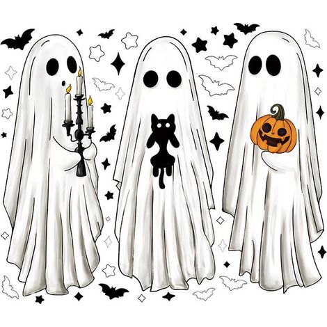 Pegatinas de papel tapiz de Halloween, pegatinas de fantasmas de terror para el baño, pegatinas de pared de terror (1/5)