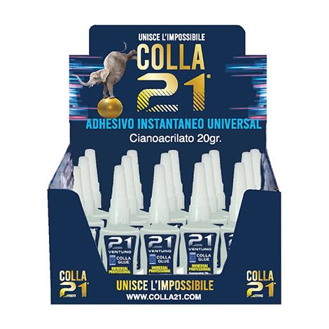 Colla 21 Ciano acrilato - Adesivo Istantaneo Universale per Modellismo 20g (1/10)