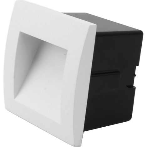 Lampe d'escalier extérieure/intérieure à LED étanche, éclairage carré encastré pour terrasse, 110 à 240 V (1/5)