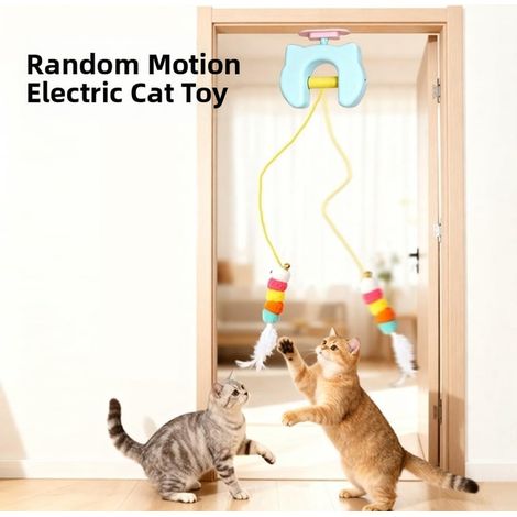 Jouet Interactif Chat Plume Papillon ABS pour robuste Jouet Interactif(A) Mouvement aléatoire, stimule pour instinct chasse, jeu fin, ABS pour robuste, idéal ennui (1/5)