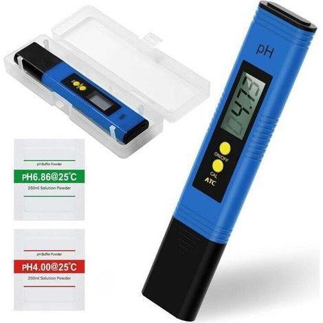 Digital PH Meter for Water Tester Pen High Precision 0.01pH Measuring Range 0-14 Automatic Calibration LCD Display Pocket Size for Drinking Water, Pool, Aquarium and Crop (1/4)