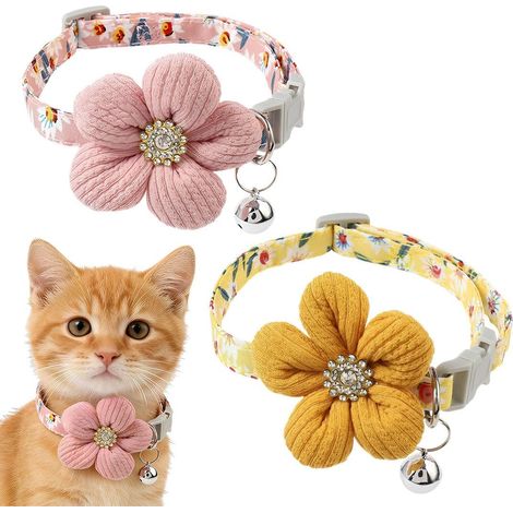 Set de 2 Collier pour Chien avec Fleurs (1/5)