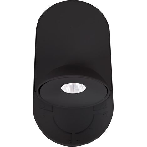 Faretto soffitto moderno ovale nero LED 10W Vector Maxlight (1/4)