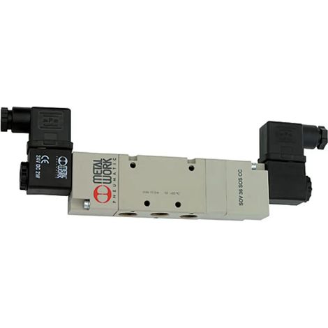 [NEUWERTIG] B-Ware Riegler 5/3 Wegeventil Ventil Pneumatikventil G 1/4 Mitte Geschlossen 230 V 50 Hz (1/2)