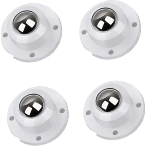 (Couleur : Blanc)Lot de 4 roulettes pivotantes Autocollantes en Acier Inoxydable, universelles, pour Meubles et poubelles
