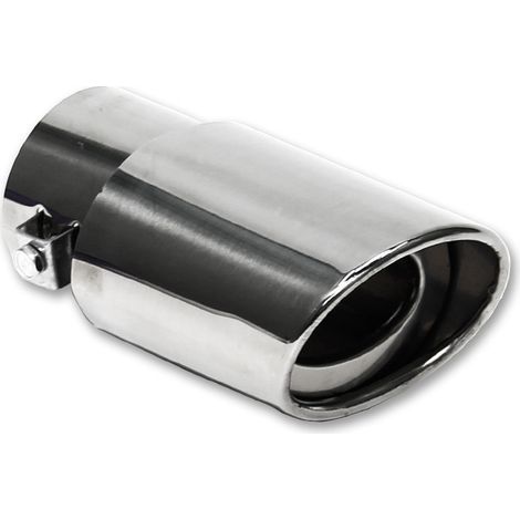 63mm Extrémités de Tuyau d'échappement Universel Embouts Silencieux D'éChappement Acier Inoxydable Voiture Silencieux Queue Unique Sortie Droit Argent (1/5)