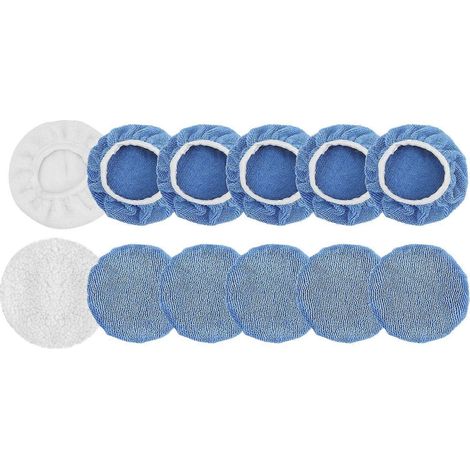Ensemble de 12 tampons de polissage en microfibre pour camions, motos, vélos, bateaux et yachts