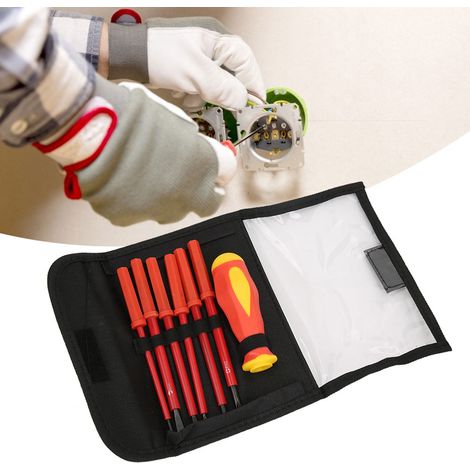 Jeu de 7 tournevis multifonctionnels isolés pour électricien, outils de réparation (1/5)