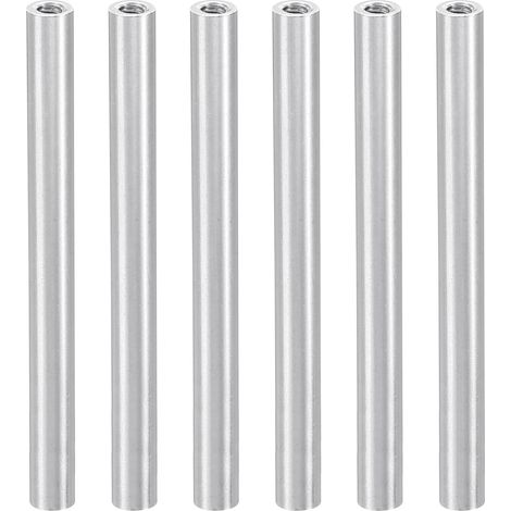 6Pcs Entretoise Filetée M3 en Aluminium 3x5x60mm Argent (1/5)