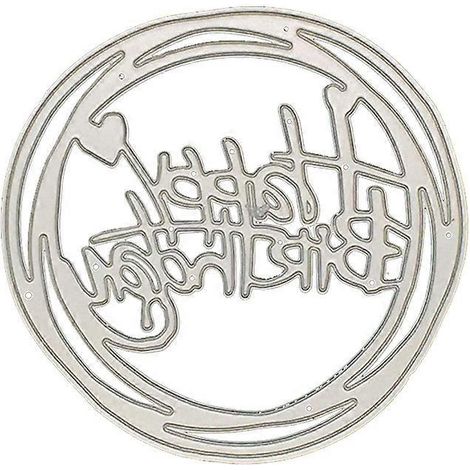 Alles Gute zum Geburtstag Metallstanzformen, Schablone, DIY-Scrapbooking-Album, Stempel, Papierauto