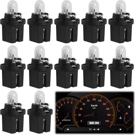 Instrumentenbeleuchtung für Twingo, 12 Stück, T5-LED-Lampen, 1,2 W – Ersatzbeleuchtung für Tachometer und Instrumententafel. Geeignet für Autos, Motorräder und Boote. (1/5)