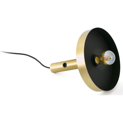 Faro Whizz - 1 Lámparas de pie de luz Negro, Oro satinado, E27