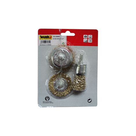 KIT 3 ESCOBILLAS ACERO D83570