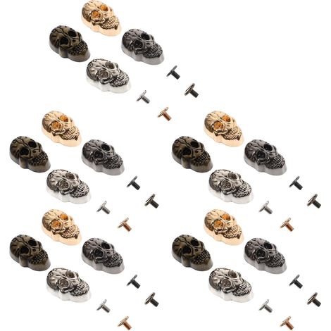 80 Ensembles Rivets Punk pour DIY Vêtements Sacs Chaussures Décoration Clous Spikes Résistants Couleurs Mélangées Or Bronze Noir (1/5)