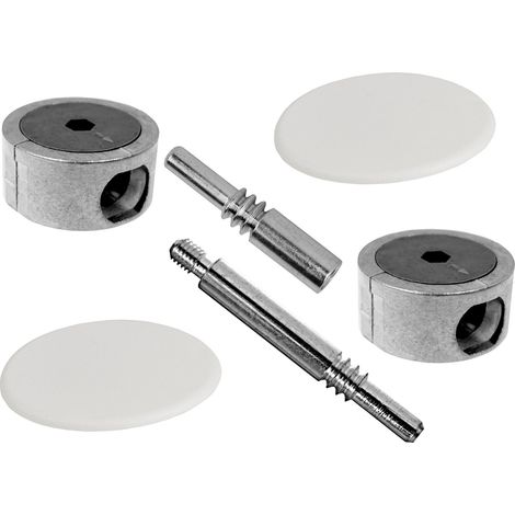 SOTECH Plattenverbinder FUERTE 134 mm Metall mit weißen Kunststoffabdeckungen